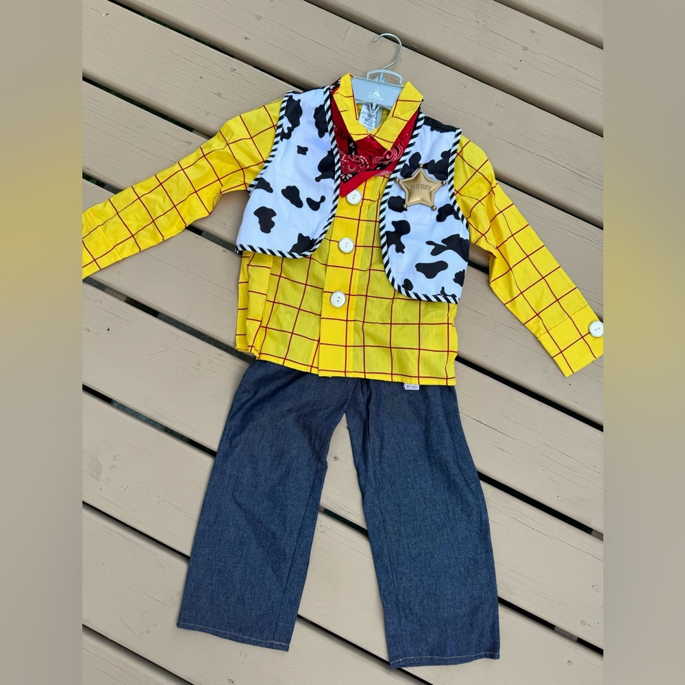 Disney Woody Costume - Yellow, Blue, Red, Black, White